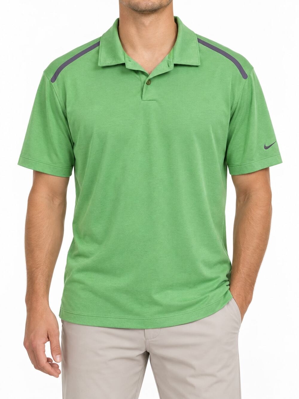 Nike Golf Tour Performance Dri-FIT Short Sleeve Polo Men's Green Medium Preppy